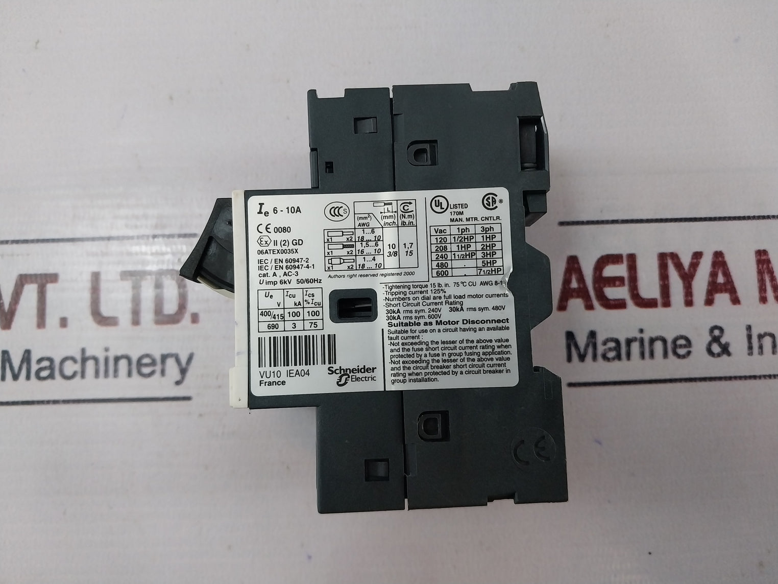 Telemecanique Gv2Me14 Motor Circuit Breaker