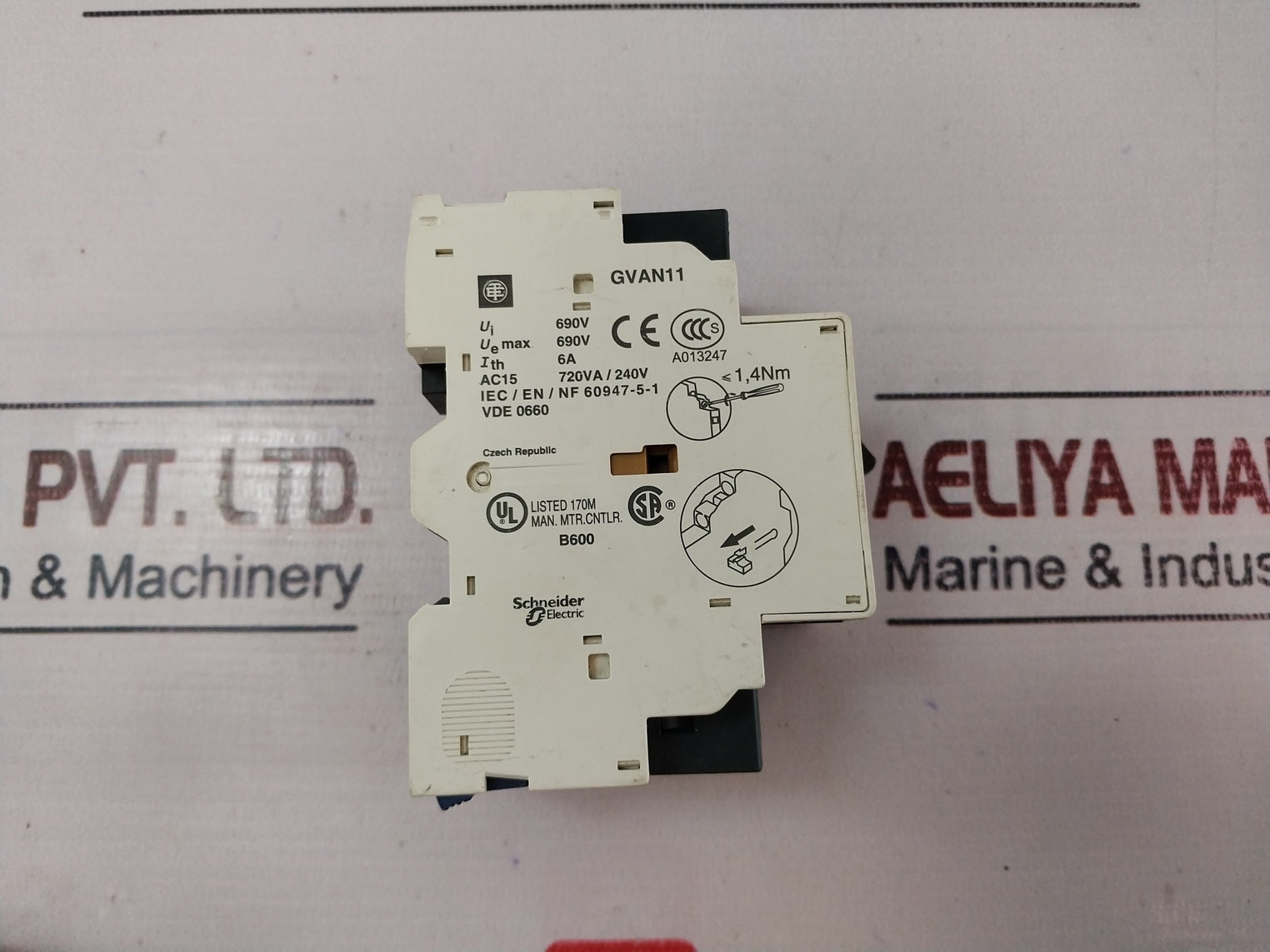 Telemecanique Gv2Me14 Motor Circuit Breaker 6-10A 690V, 50/60Hz 6Kv 6A