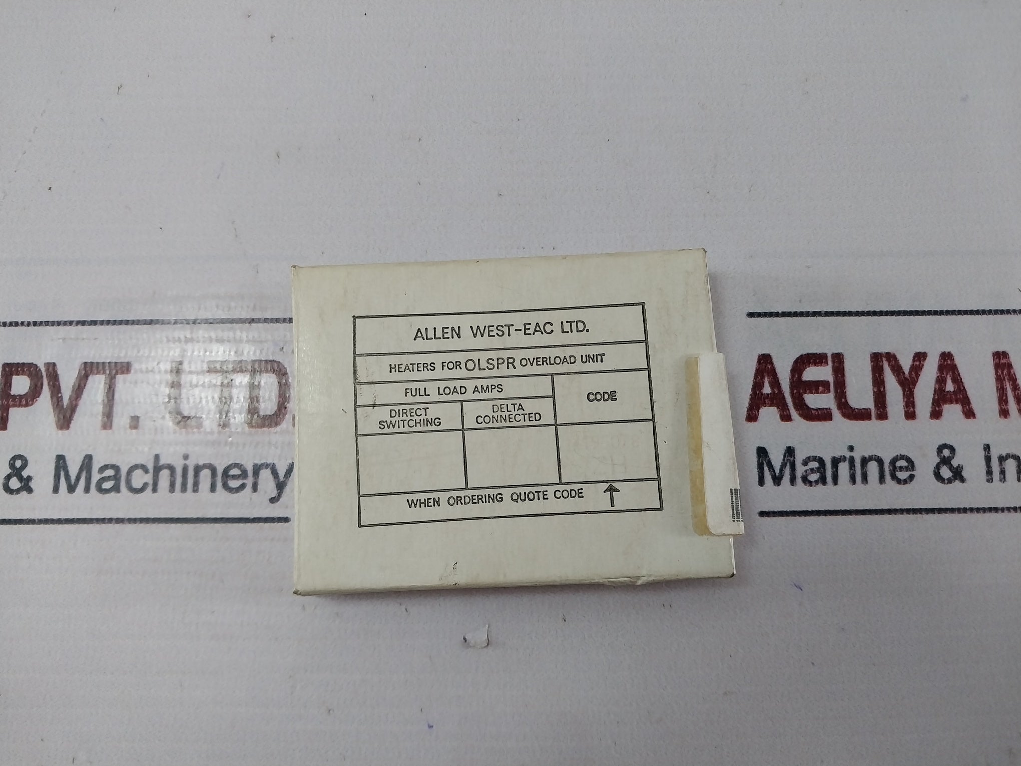Lot of 3X ALLEN WEST-EAC OLRHYD Heaters For Type R OLSPR Overload Unit