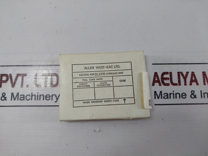 Lot of 3X ALLEN WEST-EAC OLRHYD Heaters For Type R OLSPR Overload Unit