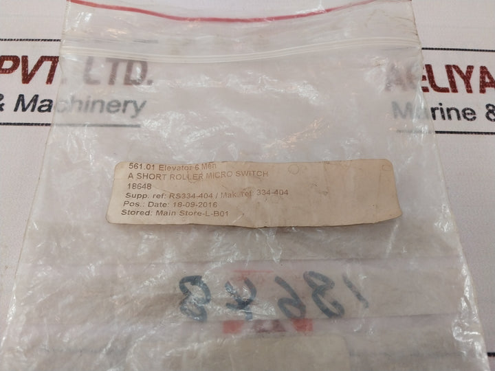 Lot Of 5X 334-404 A Short Roller Micro Switch