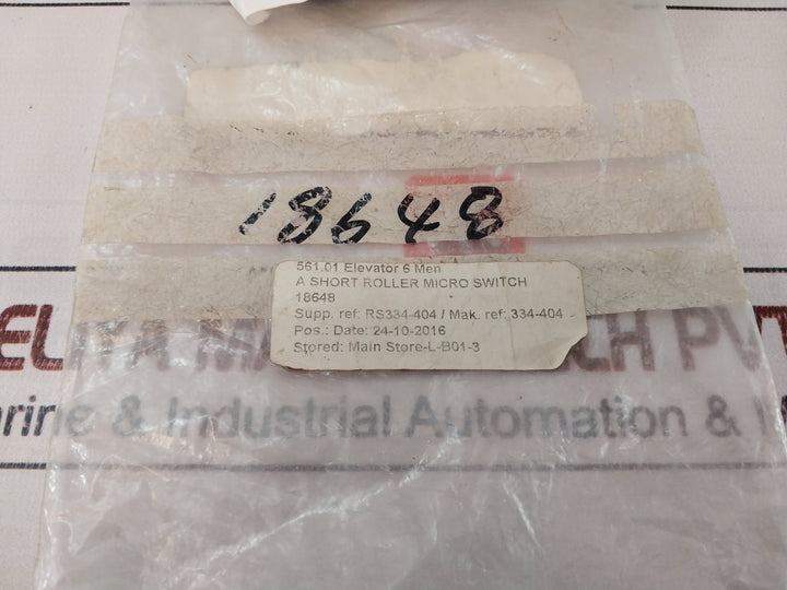 Lot Of 5X 334-404 A Short Roller Micro Switch