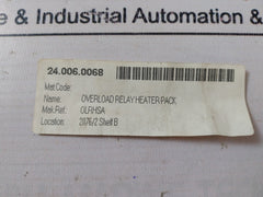 ALLENWEST OLRHSA Overload Relay Heater Pack SA 24.006.0068