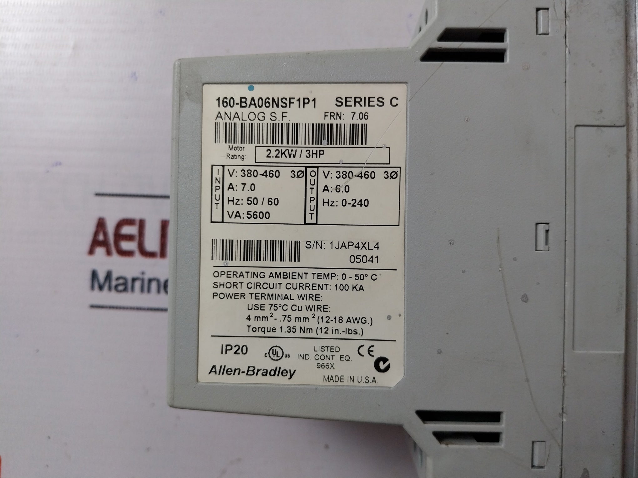 Allen-bradley 160-ba06Nsf1P1 Speed Controller Drive