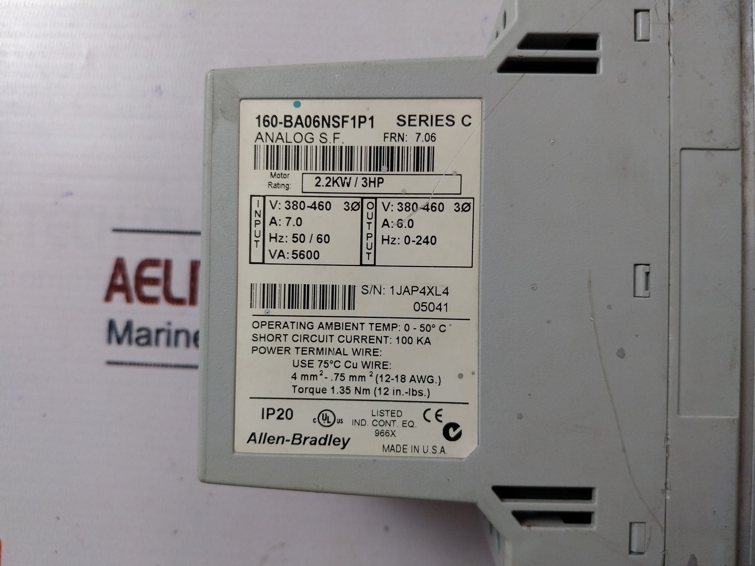 Allen-bradley 160-ba06Nsf1P1 Speed Controller Drive