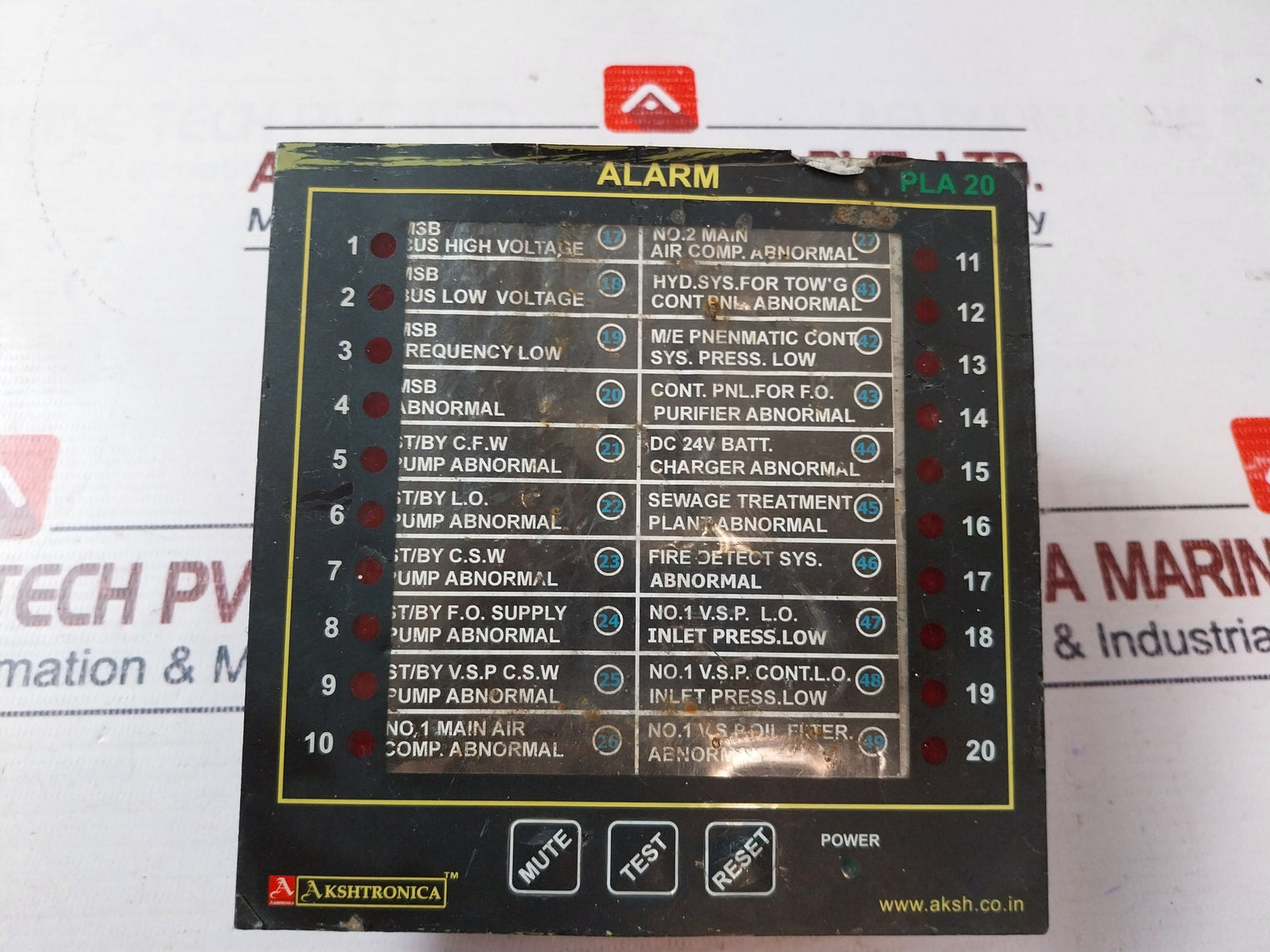 Akshtronica Pla20 Marine Alarm Annunciator Maritime