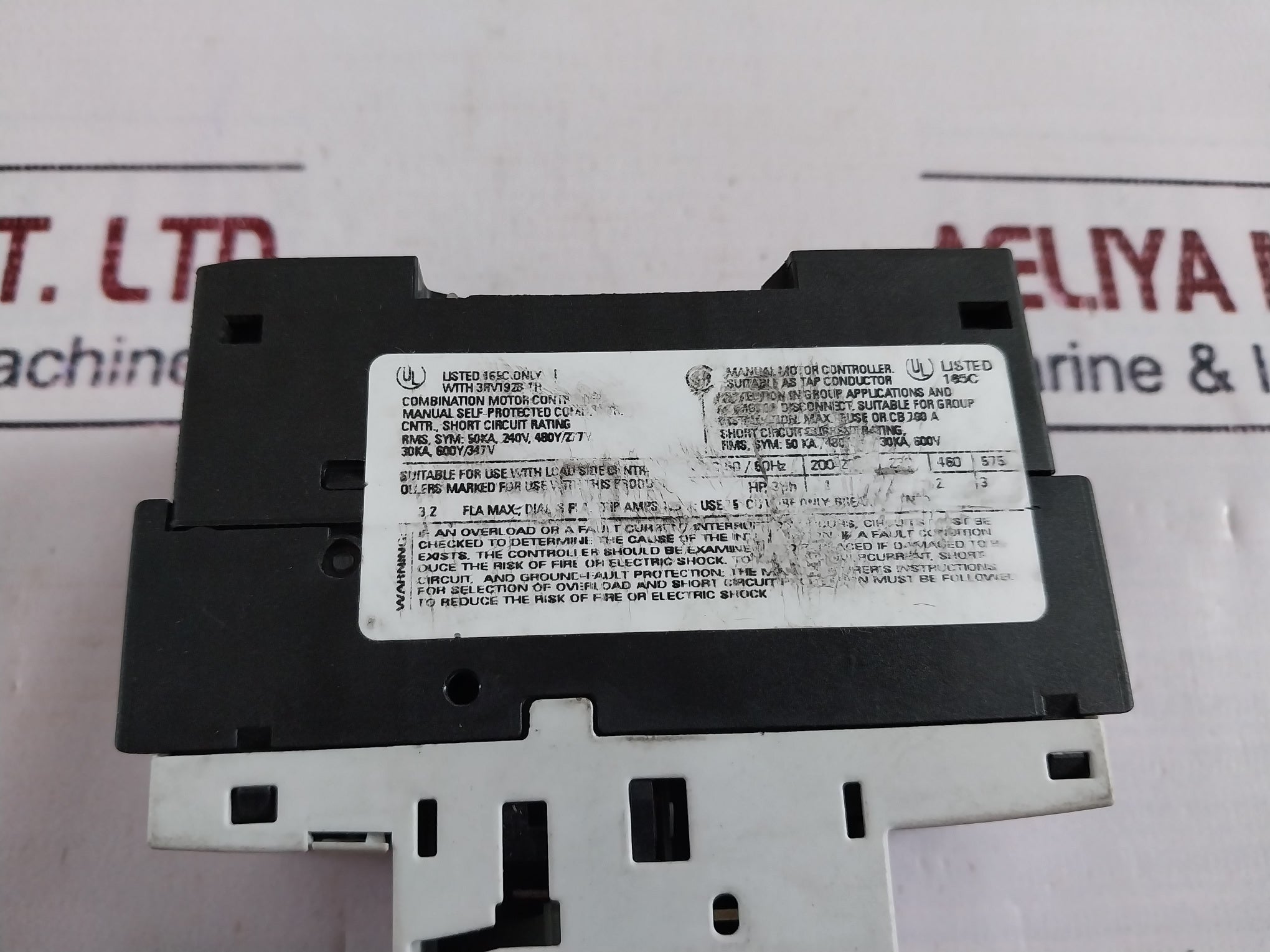 Siemens 3Rv1021-1Da10 Motor Starter Circuit Breaker 42A 50/60Hz