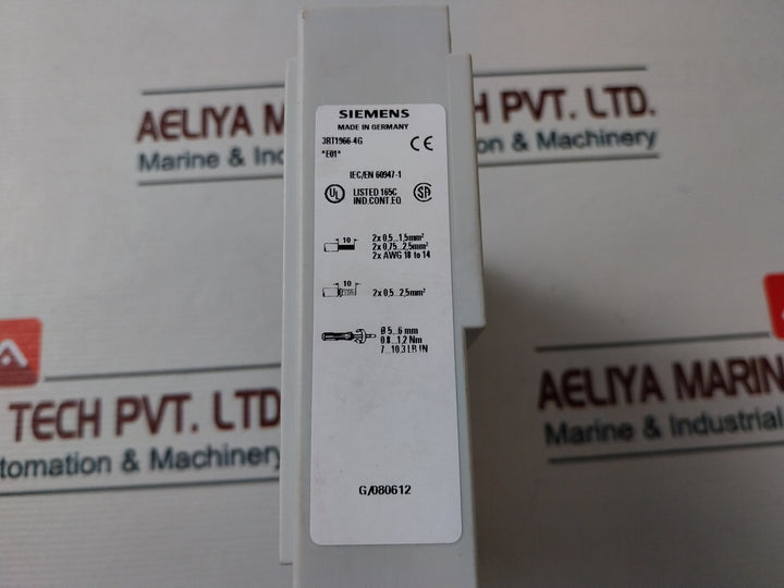 Siemens 3Rt1966-4G Terminal Lug Contactor 3Rt106