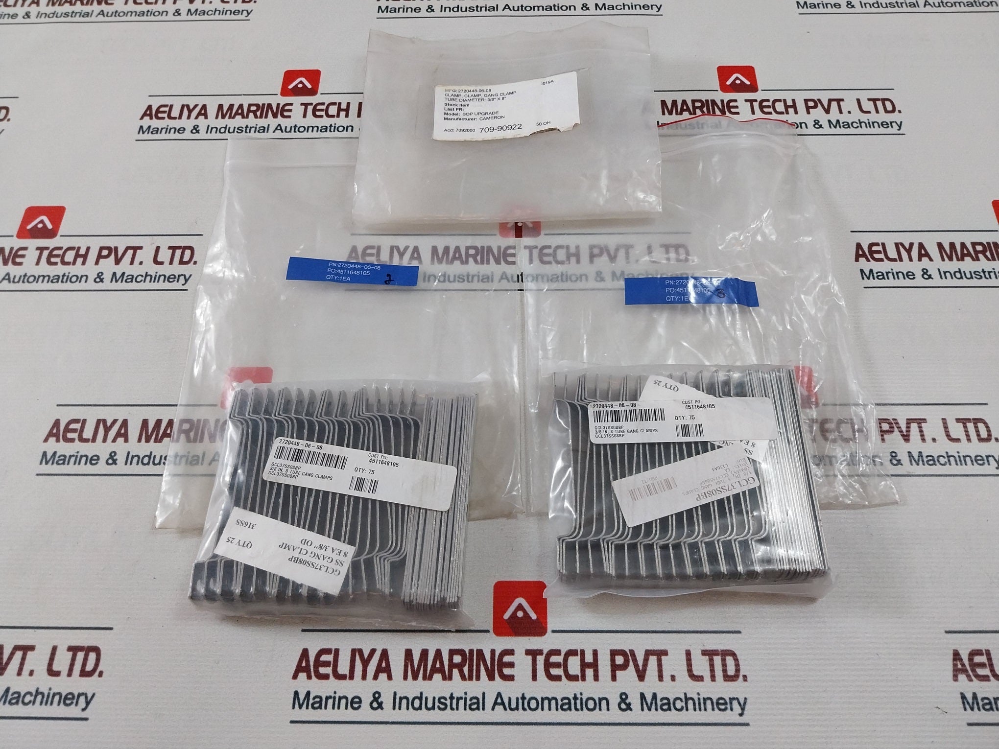 Lot Of 25X Cameron 2720448-06-08 3/8 In Bop Upgrade Tube Gang Clamps Set