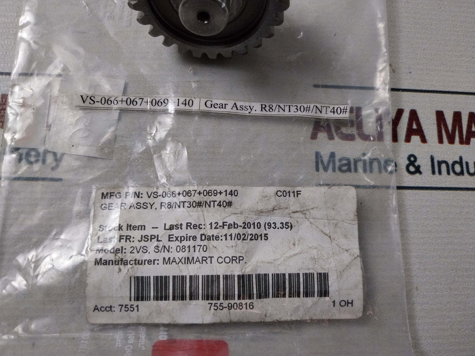 Maximart Vs-066+067+069+140 Gear Assy 2Vs