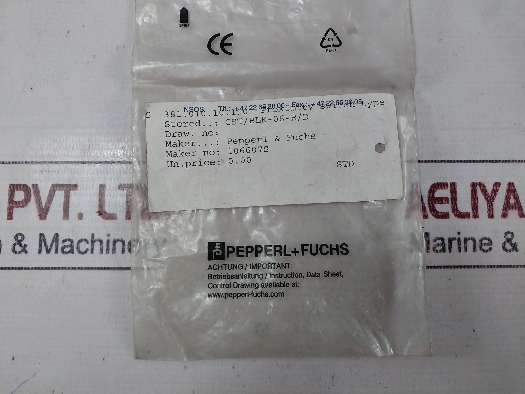 Pepperl+Fuchs SJ5-N Proximity Switch 106607