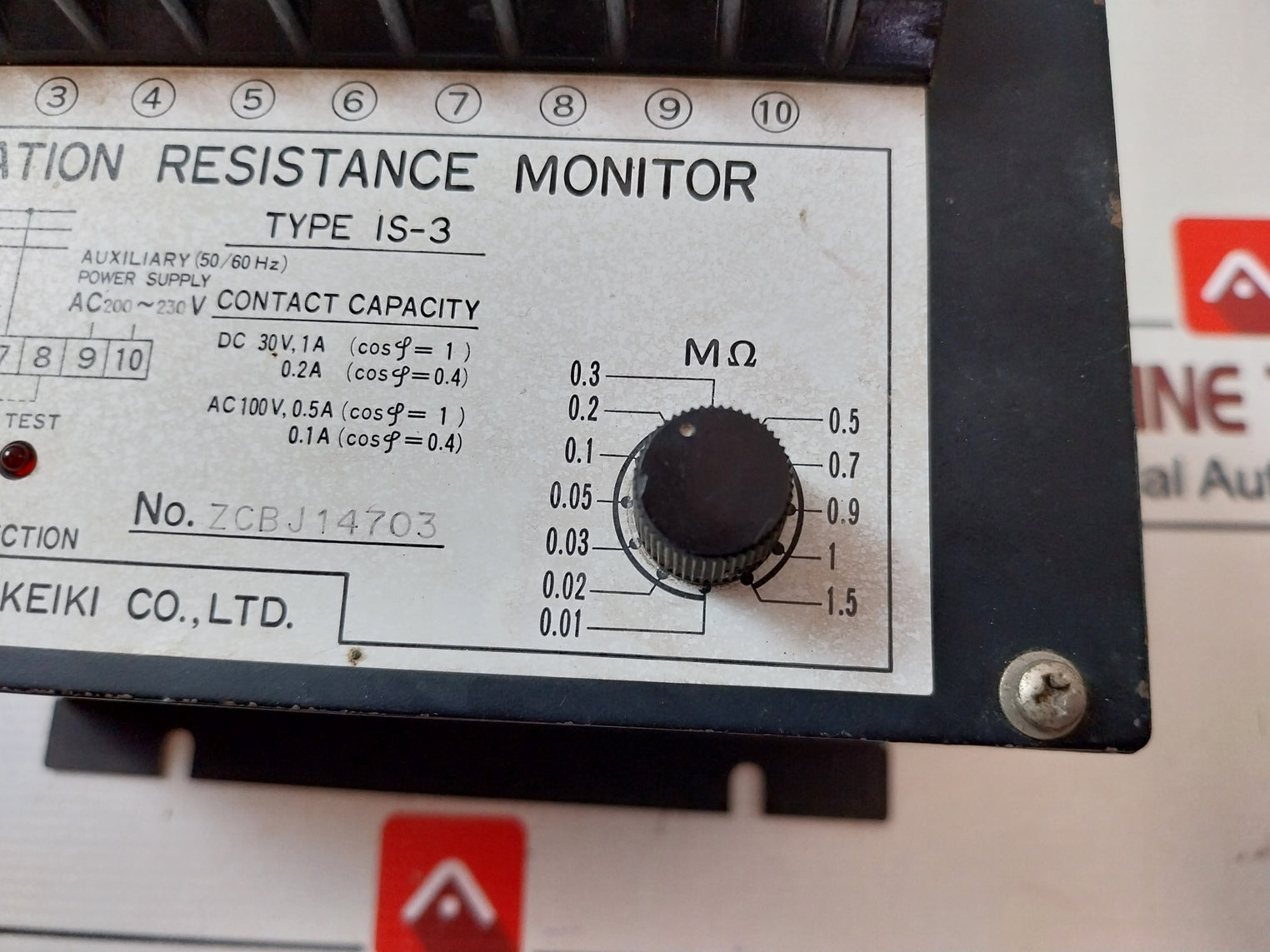 Toyo Keiki Is-3 Insulation Resistance Monitor Ac 200~230 V