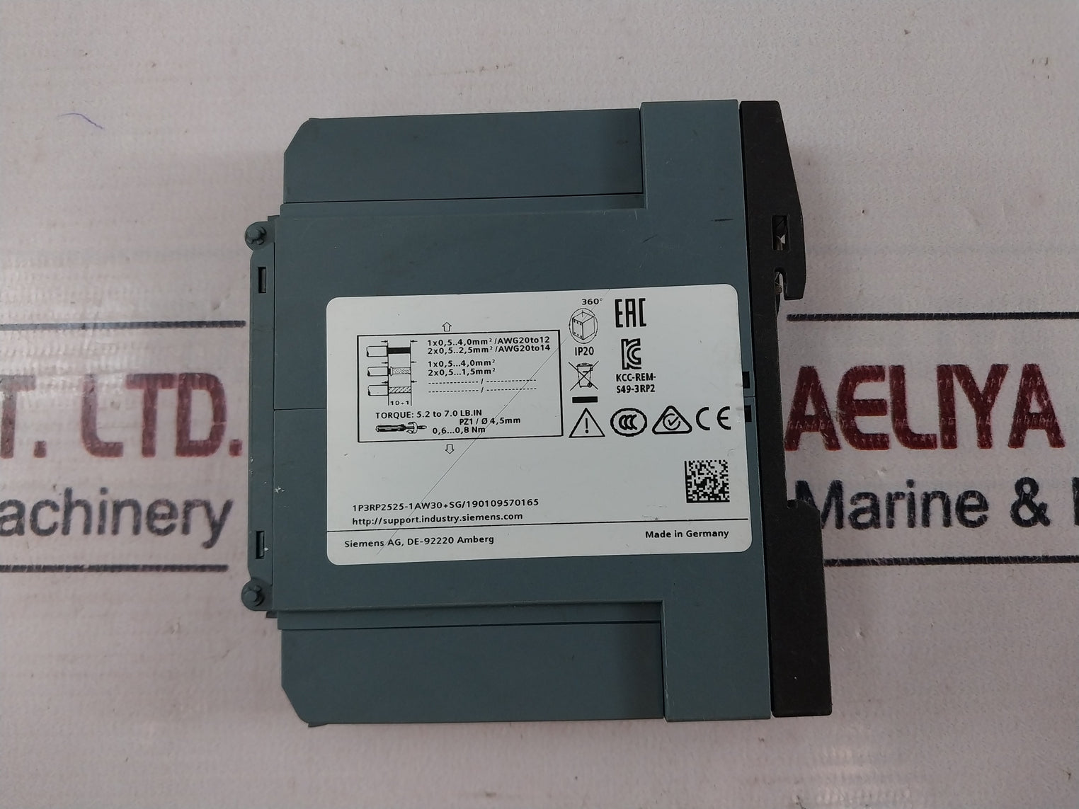 Siemens 3Rp2525-1Aw30 Time Relay 50/60Hz 12-240V Ac/Dc