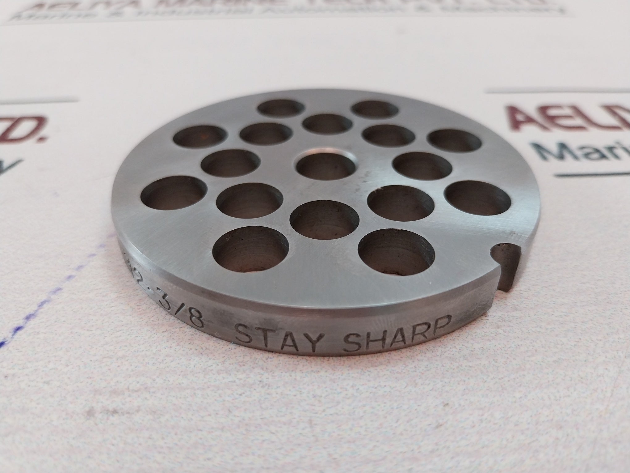 Hobart 12-3/8 Chopper Plate 3/8 In. Dia. Holes, 30 Qt.Mixer