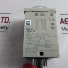 Omron H3Ba-n Solid State Timer Relay 220Vac 50/60Hz 1.2S To 300H