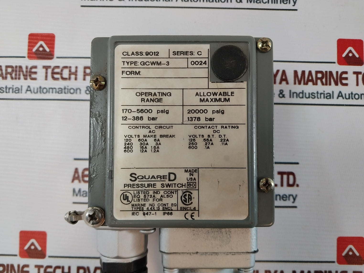 Square D Gcwm-3 Pressure Switch