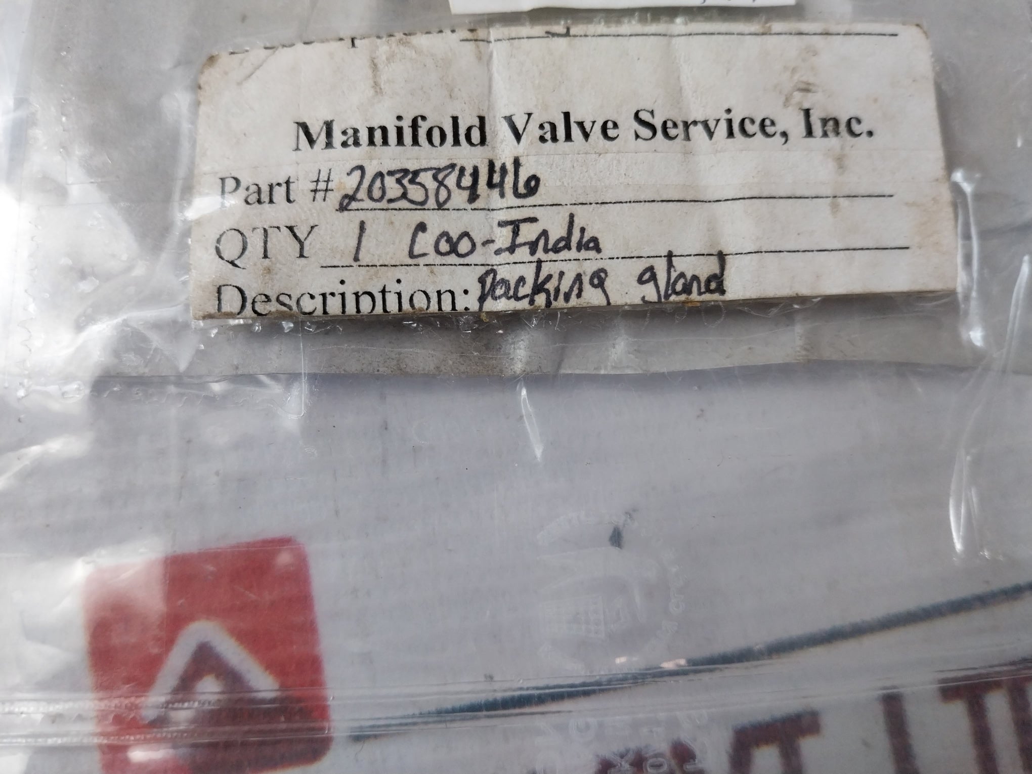 National Oilwell Varco 20358446 Gland Packing 3.06 15K T3Fc Gate Manual Valve