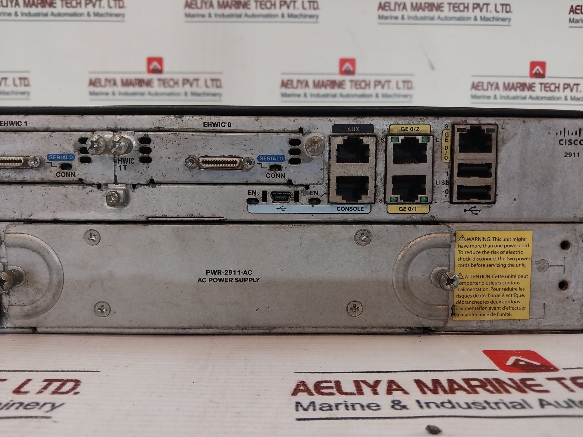 Cisco 2911 Integrated Services Router Pwr-2911-ac 100-240V 3-1A 50/60Hz