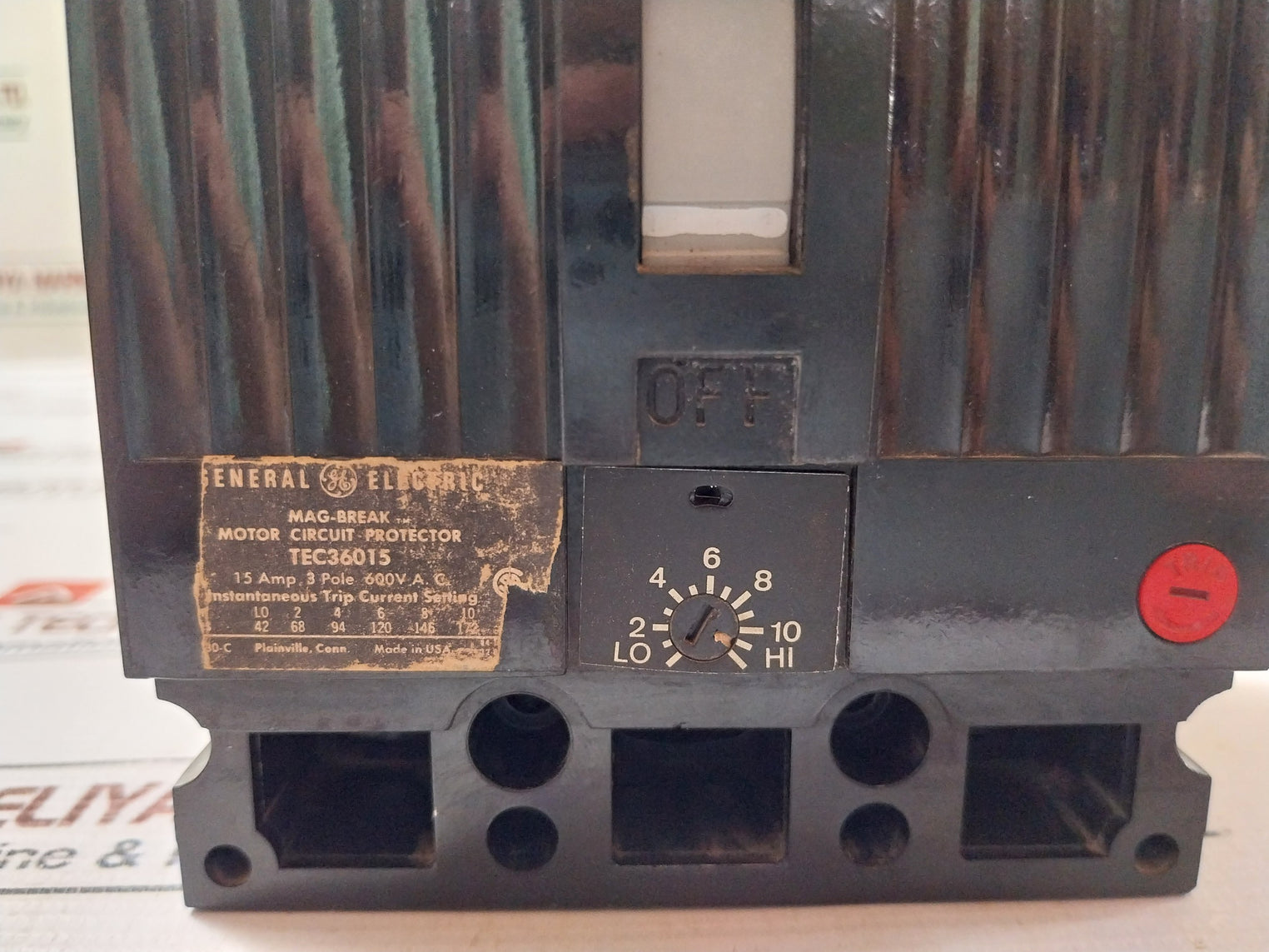 General Electric Tec36015 Motor Circuit Protector 15A 3-pole 600V Ac