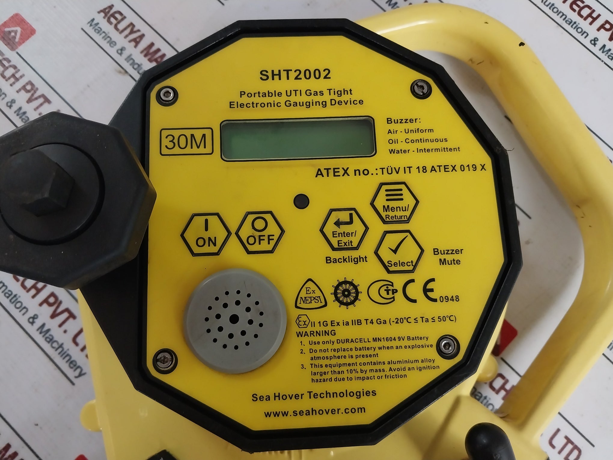 Sea Hover Technologies SHT2002 Portable Gas Tight Gauging Device [Incomplete]