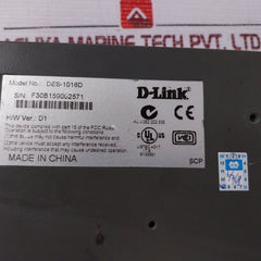 D-link Des-1016d Ethernet Switch 100-240vac 50-60hz