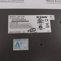 D-link Des-1016d 10/100 Fast Ethernet Switch Ies1016di....d4g 100-240vac 50/60hz
