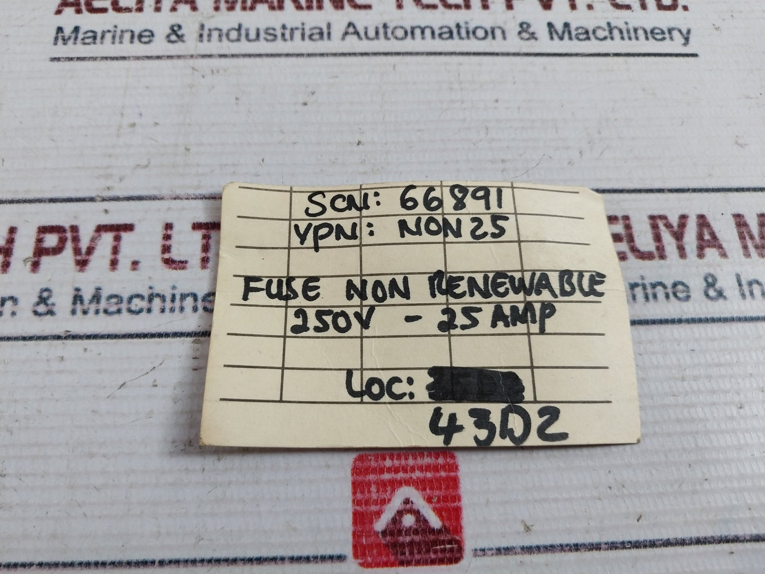 Lot Of 4X Bussmann Non-25 One-Time Fuse 250 Volts