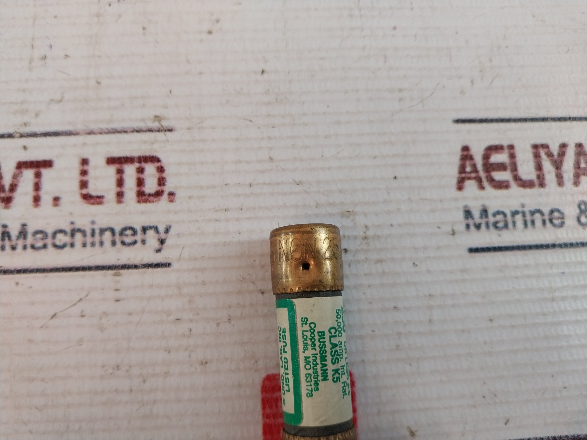 Lot Of 4X Bussmann Non-25 One-Time Fuse 250 Volts