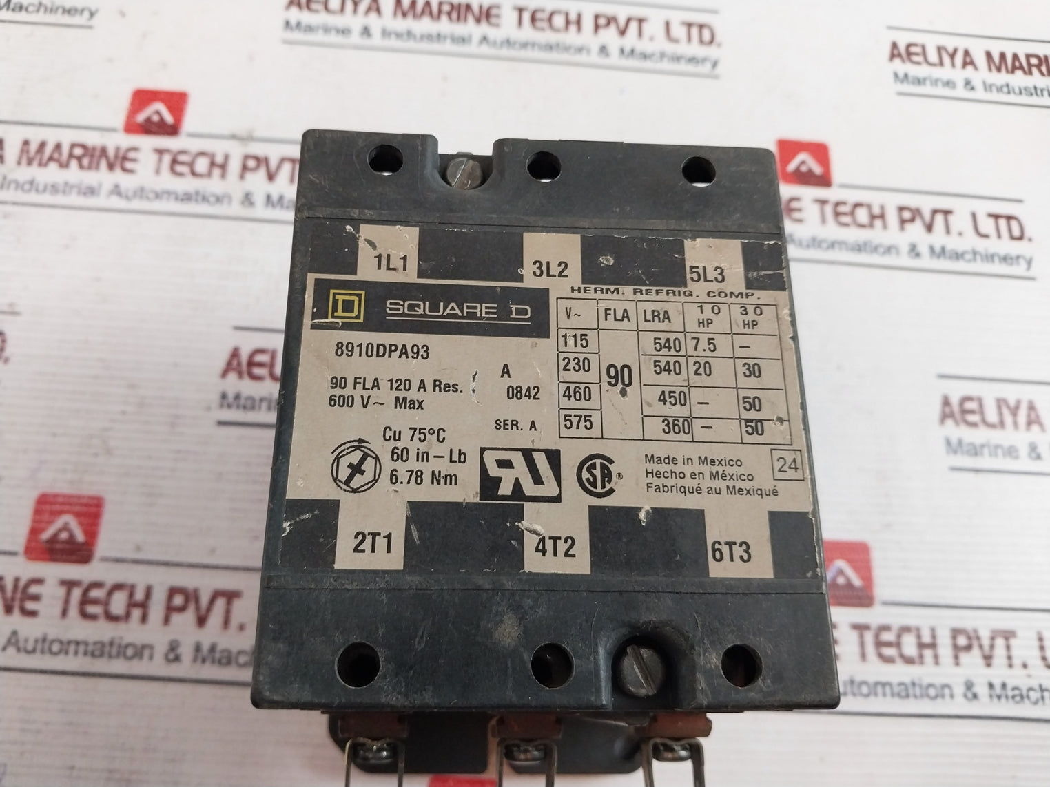 Square D 8910dpa93 Definit Purpose Contactor Ser.a 110-120v 50/60hz