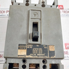 Westinghouse Hfb3015 3 Pole Circuit Breaker 15a 600vac