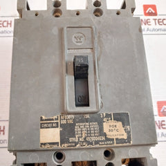 Westinghouse Hfb3015 3 Pole Circuit Breaker 15a 600vac 4976d04g34