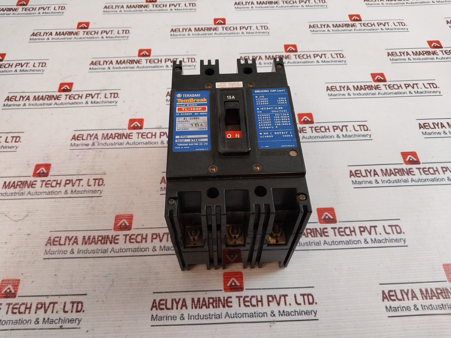 Terasaki Tl-100f Tembreak 3 Pole Current Limiting Circuit Breaker Ac220v 120ka