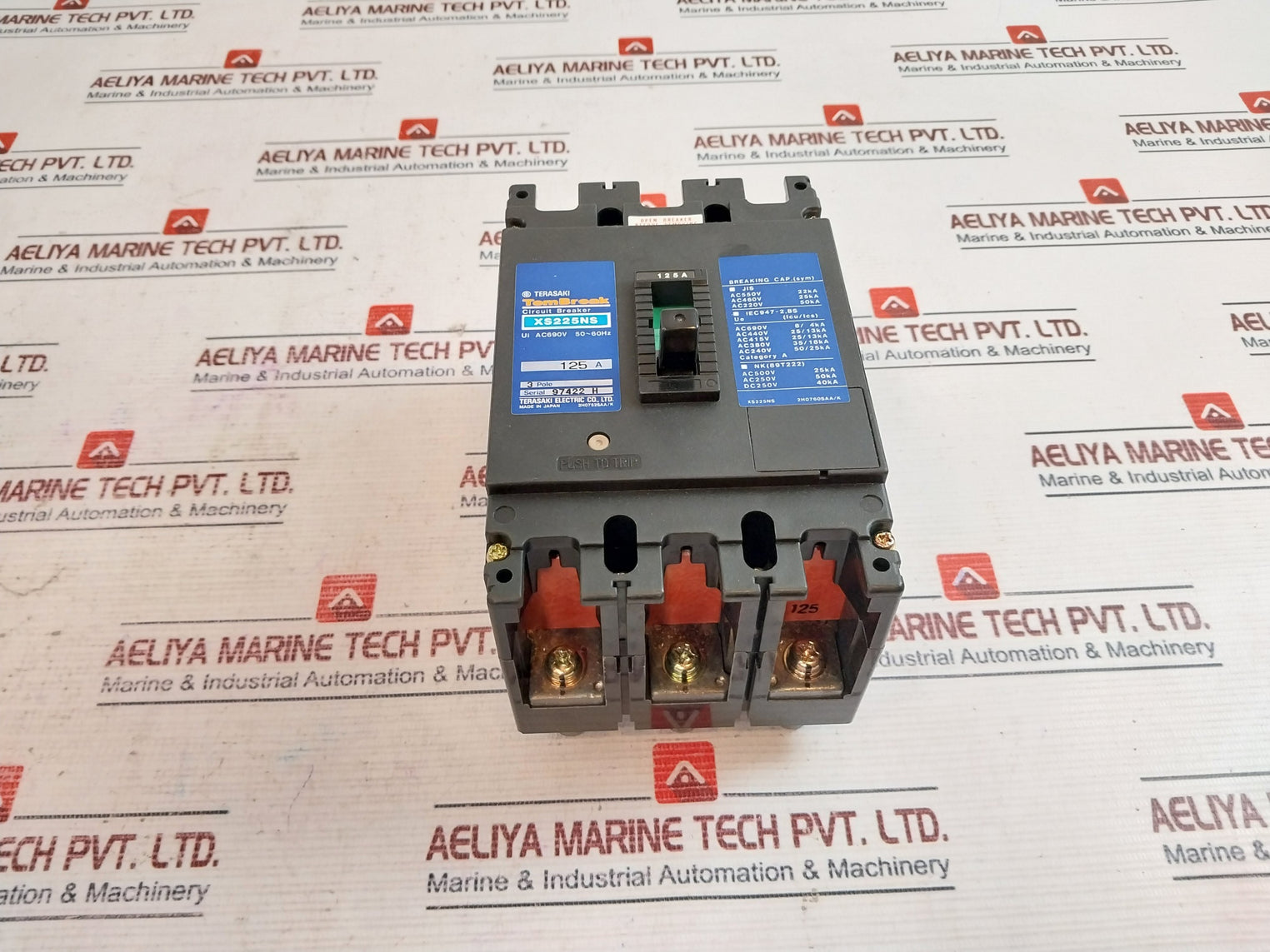 Terasaki Electric Xs225Ns 3-pole Circuit Breaker 125A Ac690V