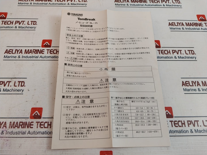 Terasaki Electric Xs225Ns 3-pole Circuit Breaker 125A Ac690V