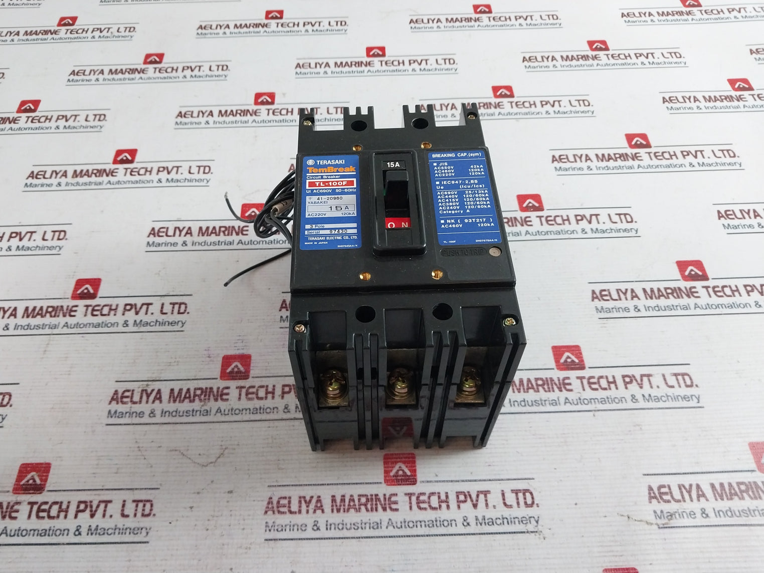Terasaki Tl-100f Tembreak 3-pole Current Limiting Circuit Breaker 15a Ac220v