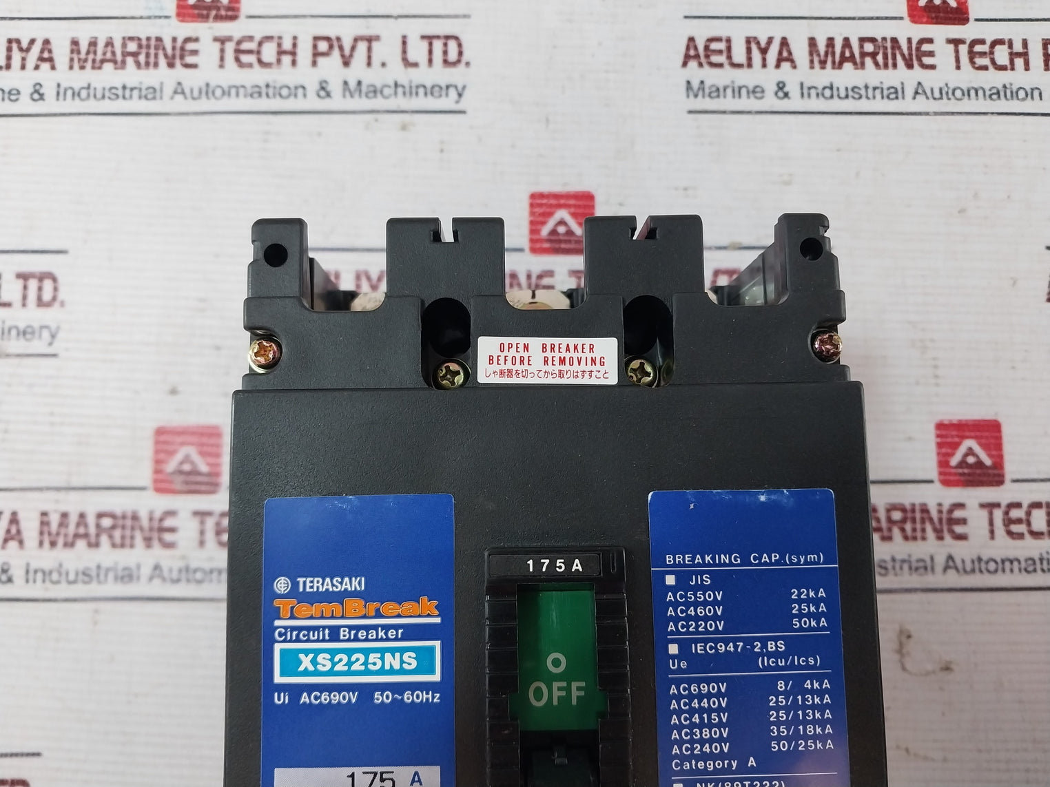 Terasaki Tembreak Xs225Ns 3 Pole Circuit Breaker 175A Ac690V 50/60Hz