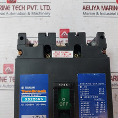 Terasaki Tembreak Xs225Ns 3 Pole Circuit Breaker 175A Ac690V 50/60Hz