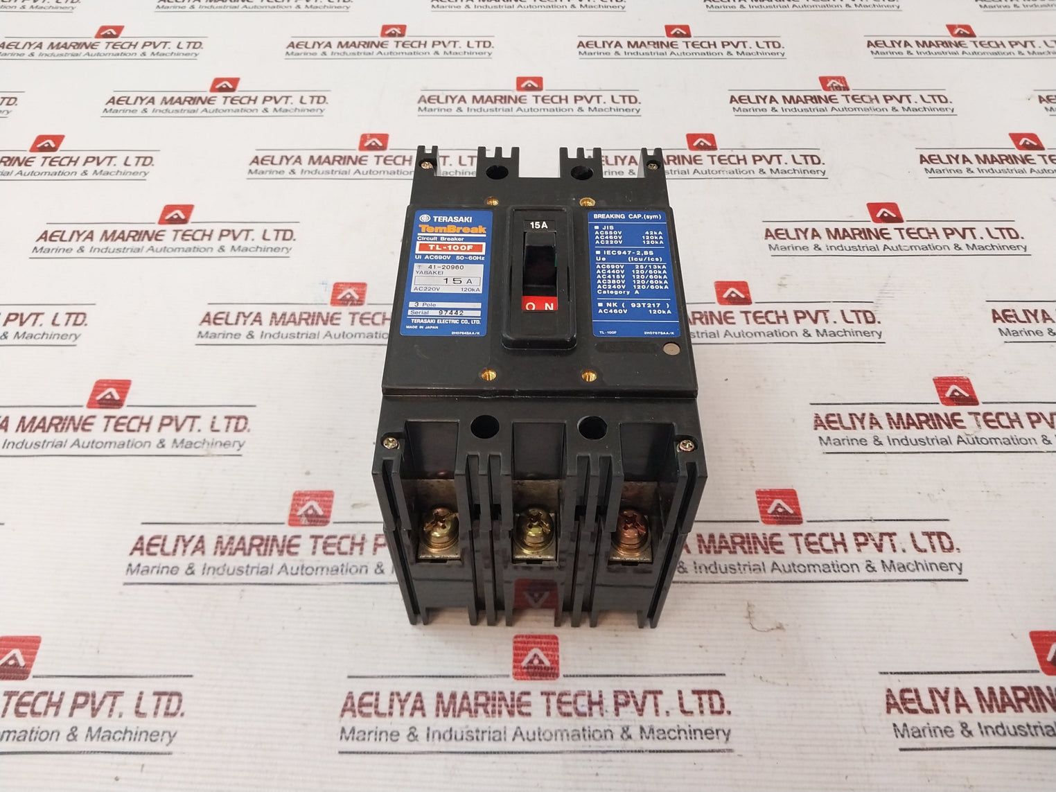 Terasaki Tl-100f Tembreak 3 Pole Current Limiting Circuit Breaker 15a Ac690v