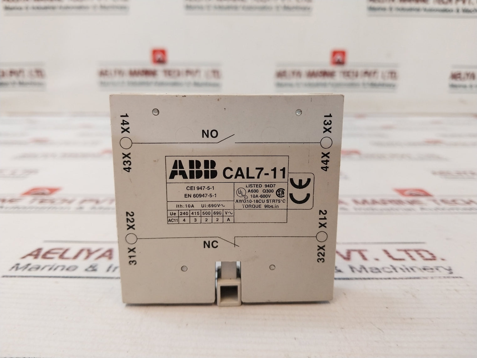Abb Cal7-11 Lateral Auxiliary Contact 10A 690V~ Fptn472689R0001