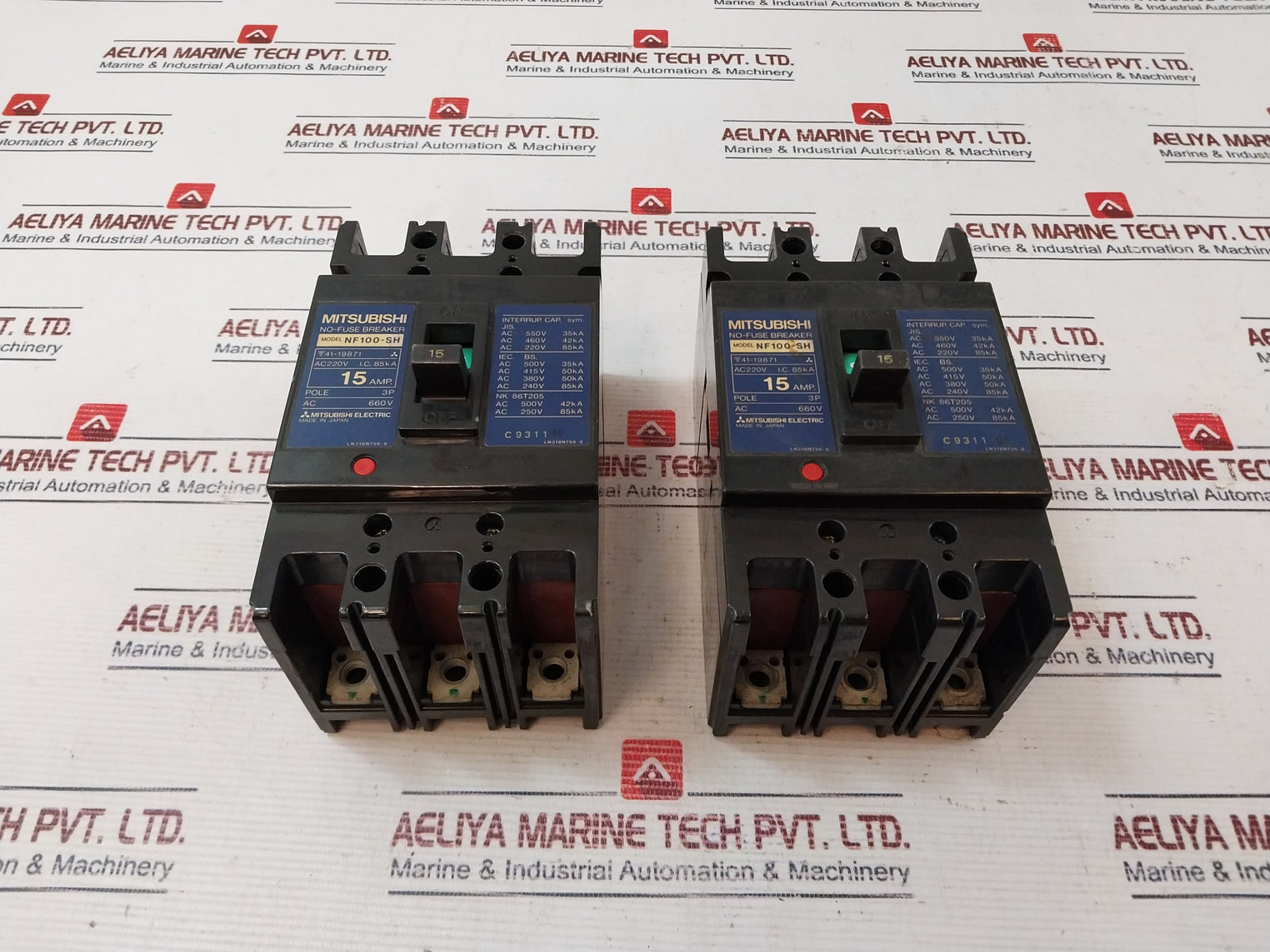 Mitsubishi Electric Nf100-sh 3 Pole No-fuse Breaker 15 Amp 660v