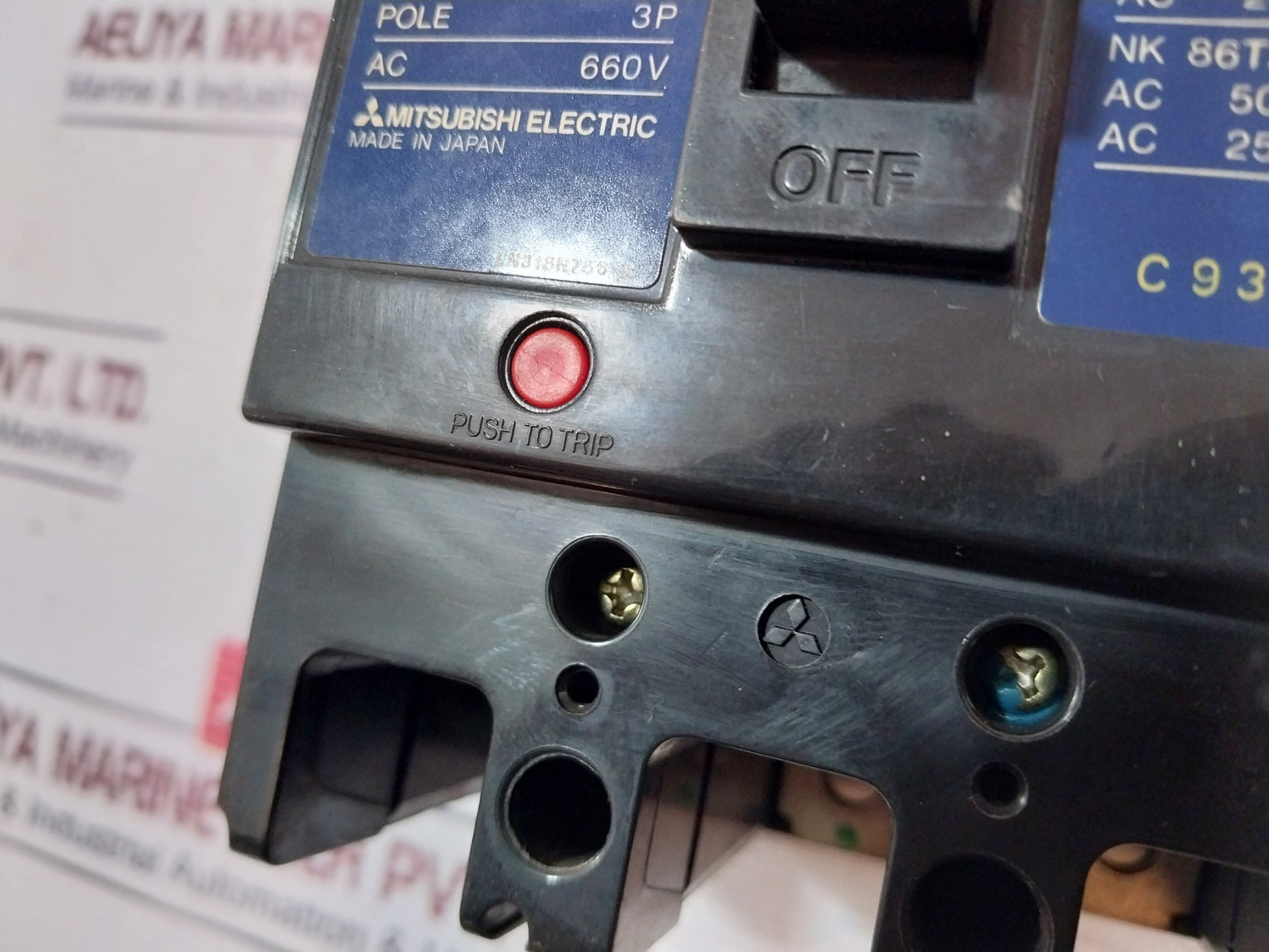 Mitsubishi Electric Nf100-sh 3 Pole No-fuse Breaker 15 Amp 660v