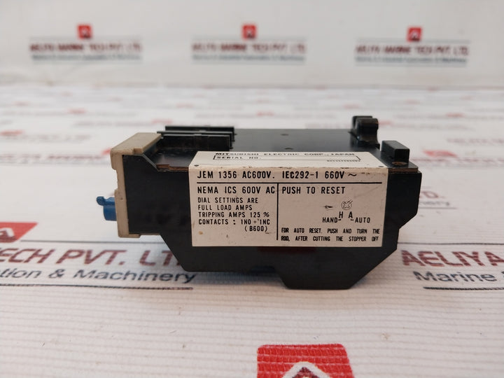 Mitsubishi Electric Th-k20 Thermal Overload Relay Ac600V