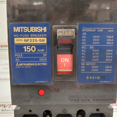 Mitsubishi Nf225-sh No-fuse Breaker 3 Pole 150 Amp 660V