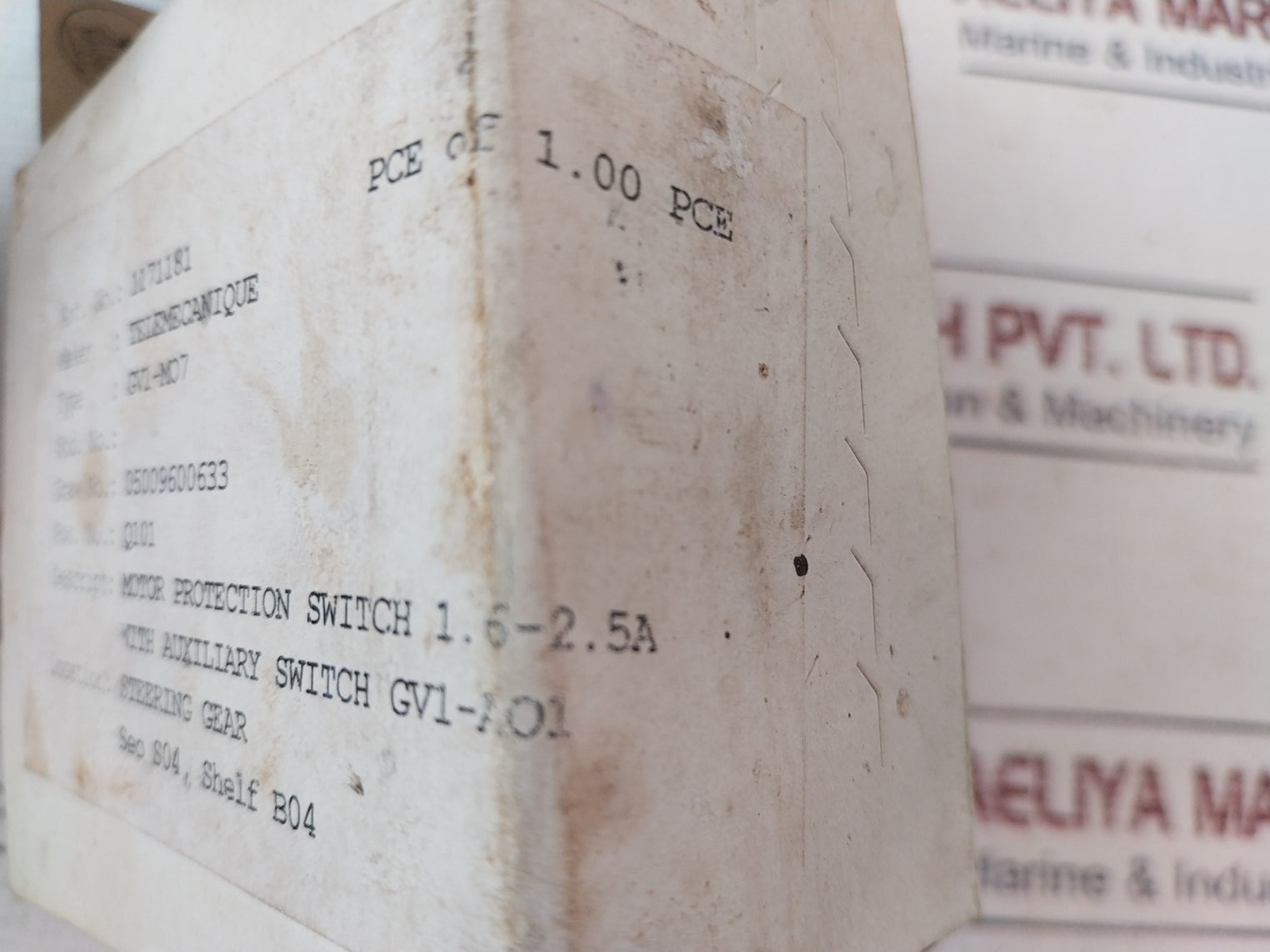 Telemecanique Gv2Me07/1.6-2.5A Motor Circuit Breaker Gv2Me07/1.6-2.5A