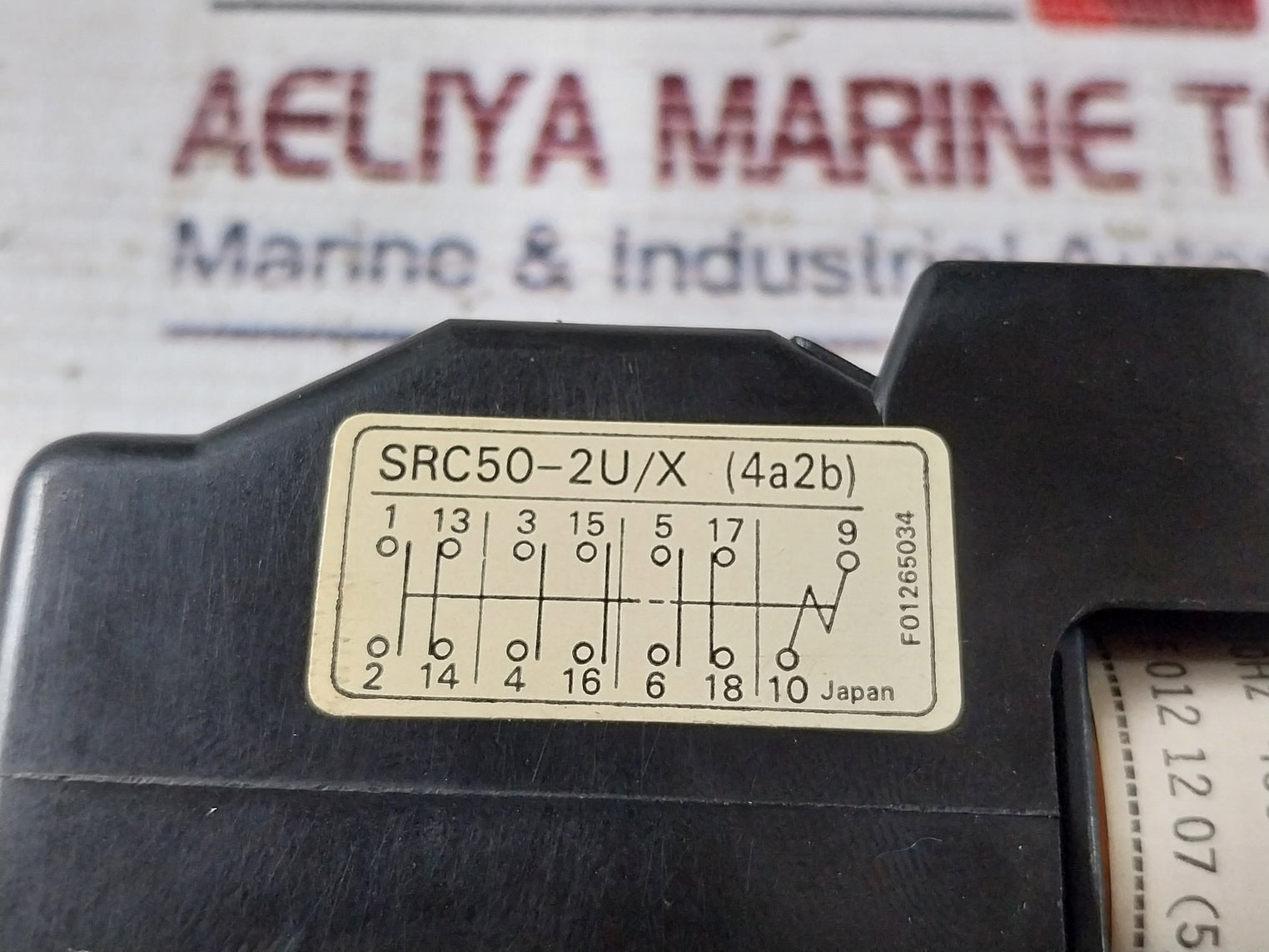 Fuji Electric Src50-2U/X (4A2B)/ Src 50-3Fs/X Auxiliary Relay W/ Coil F01265034