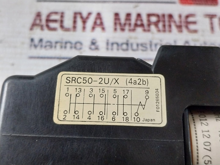 Fuji Electric Src50-2U/X (4A2B)/ Src 50-3Fs/X Auxiliary Relay W/ Coil F01265034