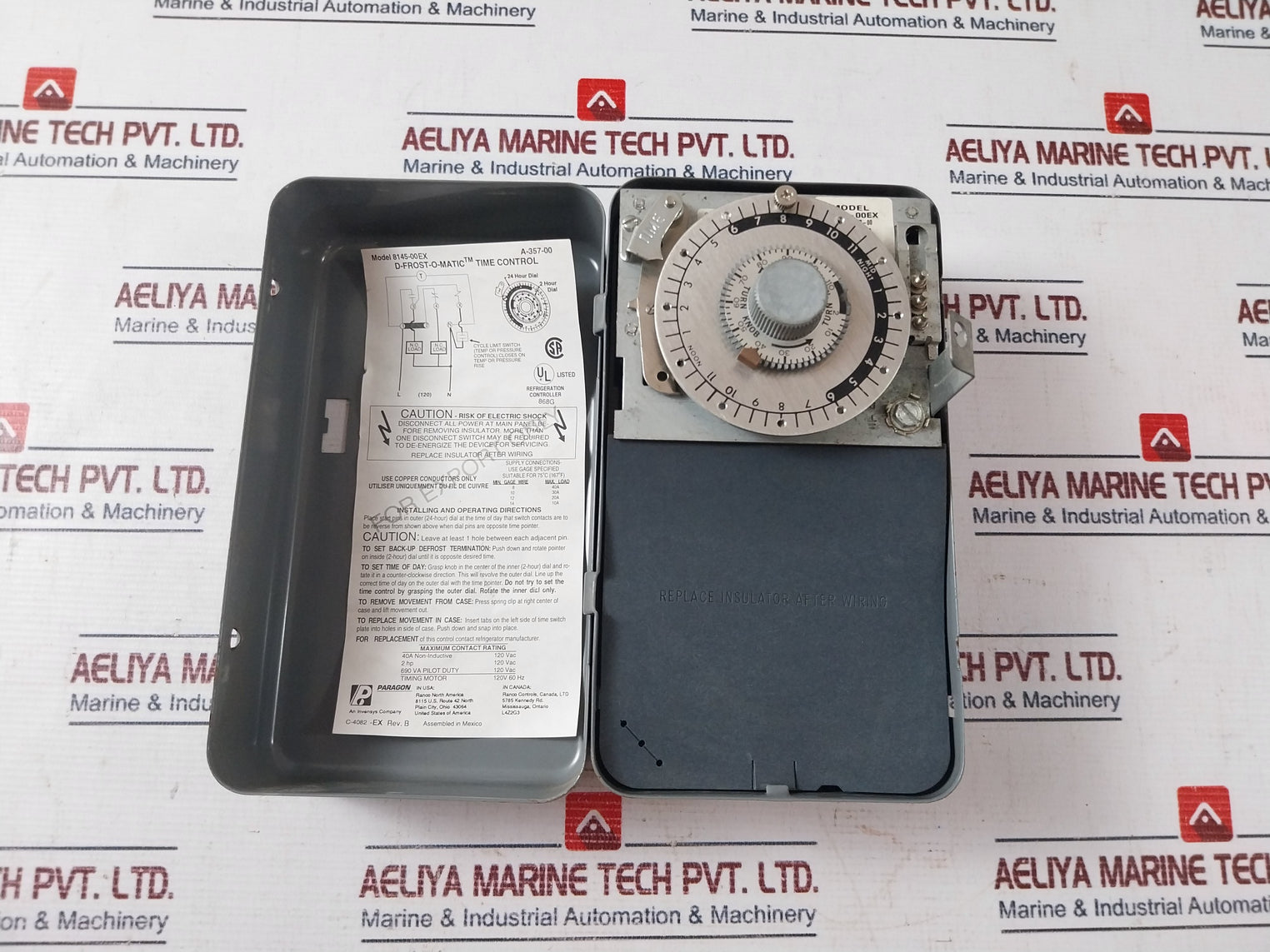 Paragon 8145-00ex Defrost Time Control A-357-00 2 Hp 120v 60hz Rev. B