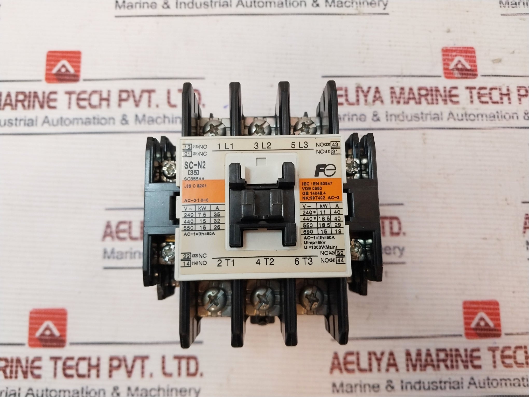 Fuji Electric Sc-n2 Magnetic Contactor 60A Gb 14048.4, 380-400V 50Hz