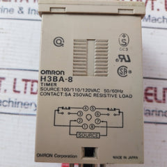 Omron H3Ba-8 Timer Relay Module 0-10 Min 100/110/120Vac 50/60Hz