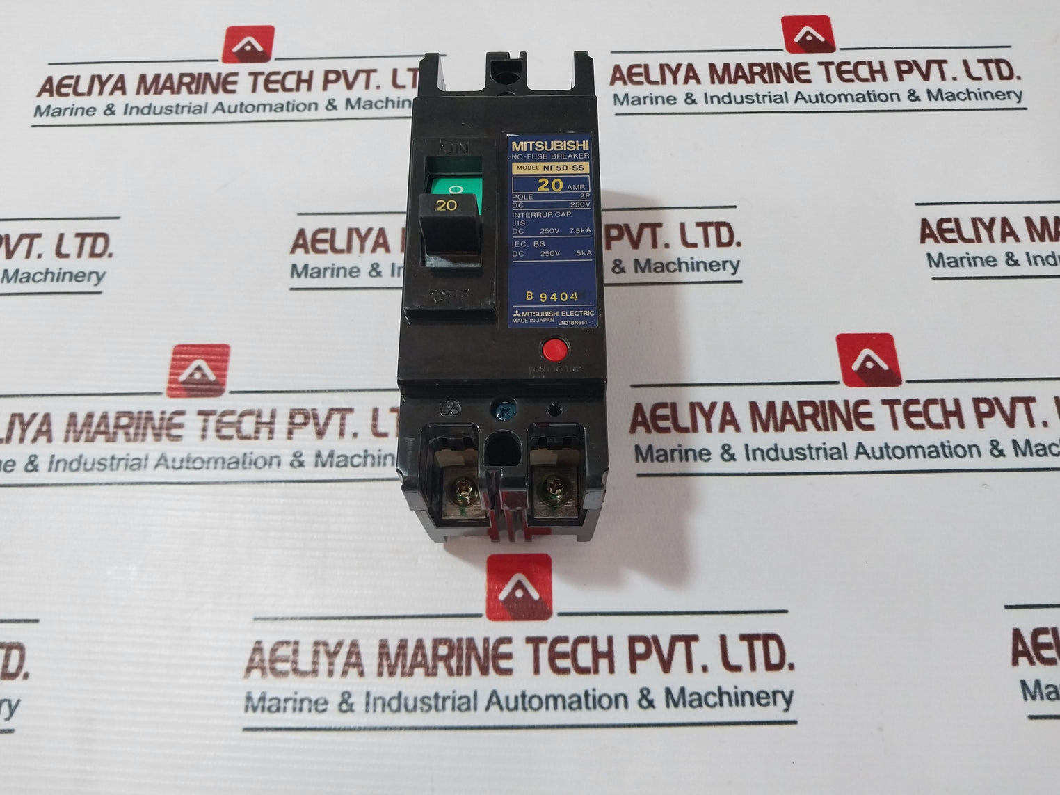 Mitsubishi NF50-SS 2 Pole No-Fuse Circuit Breaker 20A 250VDC